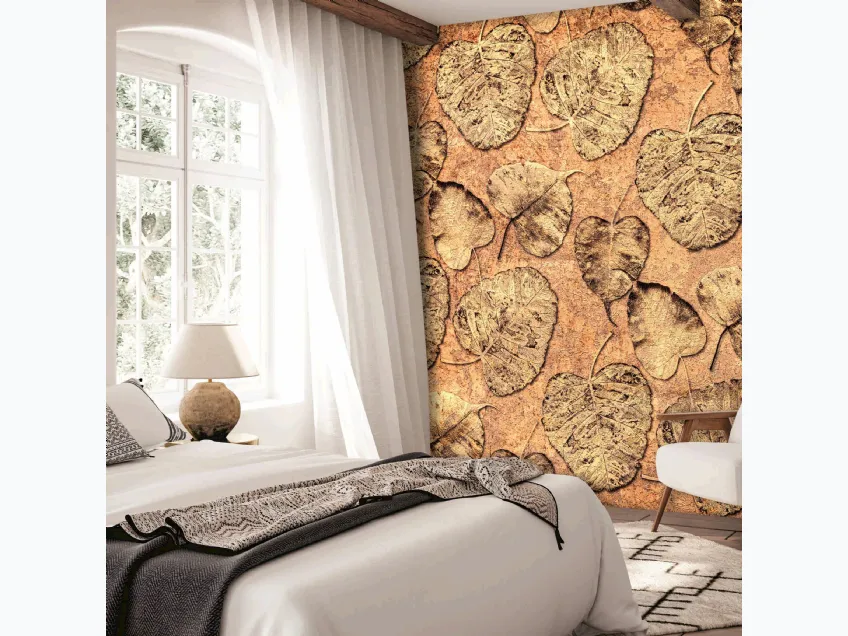 Carta da parati Gold Leaves di Pintdecor