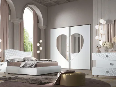 Letto Bon Bon Silver Cuore di Cecchini Italia