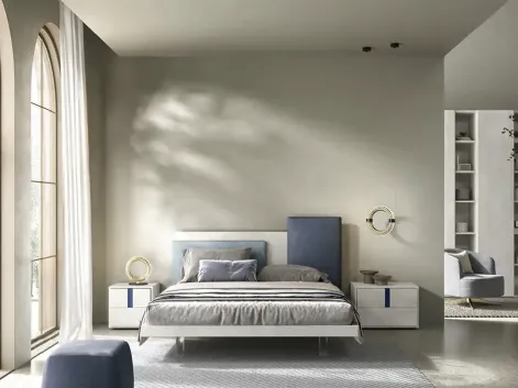 Letto Mondrian C13 con testiera di Moretti Compact Giorno Notte